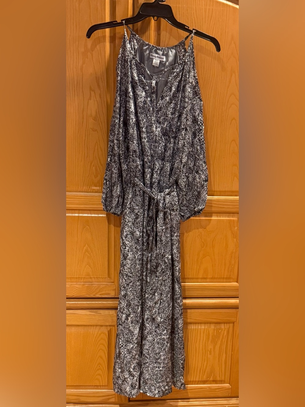 TOMMY BAHAMA $198 Playa Cold Shoulder Python Lined Maxi Dress Size Small